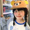 Gorra de Béisbol con Visera Plegable de Oso de Dibujos Animados Linda Estilo Japonés para Mujer 2025 Primavera/Verano Nueva Salida de Estudiante Dulce Fresca Gorra de Béisbol