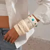 Pulsera Geométrica Redonda Europea y Americana Transfronteriza de Resina Manchada Estilo Frío Elegante Simple de Nicho de Gama Alta Pulsera Pulsera