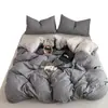 Recomendação Popular de Valor, Conjunto de Lençóis para Cama de Hotel de Quatro Peças, Capa de Edredom para Cama de Dormitório de Estudante e Pousada, Processo Lavado e Escovado