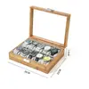Caja de almacenamiento de relojes de madera transfronteriza caja de embalaje de reloj de bambú caja de colección de relojes y joyas caja de reloj