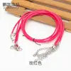 Cuerda de Cera Coreana de 2.0 mm Personalizada Cuerda de Cuero Cuerda para Collar Cierre de Pinza de Langosta Cuerda de Colgante Negro Accesorios de Joyería DIY para Mujer Venta al por Mayor