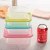 Caixa pequena para armazenamento de alimentos, organizador de lanches, caixa retangular, plástico transparente PP, caixa para conservação de alimentos apta para micro-ondas