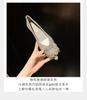 Uva Mãe studiolee Primavera Novo Estilo Chanel Estilo Francês Flash Diamante Pontiagudo Boca Rasa Fada Flat Shoes Mulheres