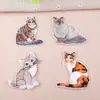 Patches Bordados de Gato Desenho Animado Estilo Chinês Atacado Transfronteiriço para Decoração de Roupas, Patches de Animais Fofos, Emblemas Bordados