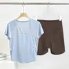 2026 Nuevo Top Deportivo de Manga Corta para Mujer Camiseta de Running de Secado Rápido Cubre-Pantalón Ropa de Fitness Transpirable de Secado Rápido Ropa de Yoga para Verano