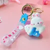 Llavero Colgante de Muñeca de Goma Suave de Dibujos Animados para Bolsos de Mujer, Pequeño Regalo de Año Nuevo, Llavero de Coche Colgante al por Mayor