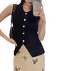 Chaleco Elegante Casual Delgado de Verano Nuevo para Mujer Chaleco de Punto