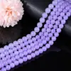 Ágata Calcedonia Morado Claro Ojo de Gato Cuentas Accesorios al por Mayor Pulsera Accesorios para Joyería DIY Pulsera de Cuentas Sueltas Material para Collares