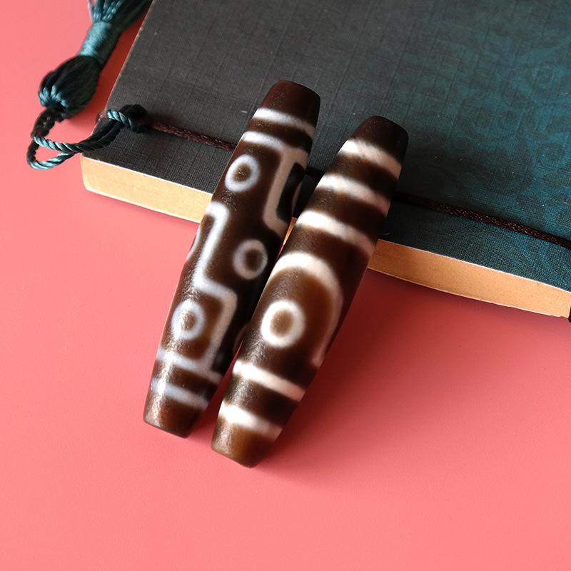 智贝详情图_2西藏天然真品至纯玉髓老矿大能同款二眼九眼天珠项