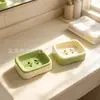 Jabonera Creativa Nueva para Lavabo de Baño Caja de Jabón de Plástico Directo del Fabricante Jabonera de Dibujos Animados con Tapa y Drenaje