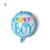 Novo Balão Redondo de Alumínio de 18 polegadas para Bebê Menino Menina Layout de Cena de Feliz Aniversário Balão de Hélio Atacado