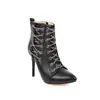 Botas de moda con cadena de metal para otoño e invierno, punta fina, caña corta, botas de montar, botas de tacón alto para discoteca, botas de comercio exterior de Amazon