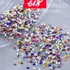 Novos Adesivos de Unha Dopamina Coloridos Longos 2x4mm de Formato Irregular com Fundo Plano e Acessórios de Strass