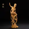 Talla de Boj Imagen de Dama Voladora de Dunhuang Belleza de Dunhuang Accesorios de Oficina Clásicos Chinos Talla Tridimensional Atmosférica