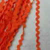 Encaje de onda de agua de 0.5 cm de ancho rosa amarillo rojo dorado decoración de tela para traje de baile banda curva borde pequeño curvo ondulado