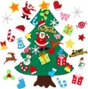 Venta Directa Transfronteriza Más Vendido Árbol de Navidad de Fieltro DIY Árbol de Navidad de Dibujos Animados de Fieltro para Niños Decoraciones Festivas Venta al por Mayor
