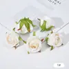 Gotas de Orvalho Simuladas, Cabeças de Rosa Loulan, Decoração de Casamento, Trabalhadores de Parede de Flores, Flores de Seda DIY, Gotas de Orvalho Simuladas, Botões de Flor