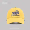 Gorra de Béisbol Amarilla Bordada con Letras Estilo Coreano para Mujer Primavera y Verano Cabeza Grande Mostrando Cara Pequeña Secado Rápido Gorra de Sombrilla para Hombre