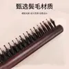 Pente de Cerdas de Javali Dentes Estreitos Cabeleireiro Pente de Cabelo de Três Fileiras Modelagem Fofa Cabo Longo Maquiagem Cauda Pontiaguda Pente para Cabelo Cacheado