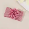 Accesorios para el Cabello Europeos y Americanos para Niños Jacquard de Bebé Flores Tridimensionales Nylon Suave Diadema Ancha Protección de la Fontanela para Bebés y Niños Pequeños