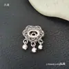 DIY Brazalete de Plata de Ley S925 con Abalorios Vacíos para Abalorios Ovalados Accesorios para Pulseras y Collares Joyería
