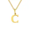 Nuevo Collar de Acero Inoxidable de 26 Letras de Amazon, Cadena para Clavícula Moderna y Versátil, Collar para Pareja con Apellido en Stock