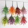 Flor de Té de Eucalipto de 7 Ramas Flor de Plástico Rosa Ramo de Flores Artificiales Decoración del Hogar Fábrica Venta al por Mayor Ramo de Flores Artificiales