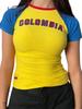 Camiseta corta de verano europea y americana, camiseta ajustada tipo chaleco de fútbol para mujer, camiseta sexy con tirantes Y2K transfronteriza para mujer