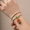 Directamente del fabricante: Pulsera Bodhi Estrella y Luna Natural, Cuentas de Oración de Círculo Único, Collar con Colgante, Material de Hainan, Blanco Liso, Alta Densidad