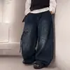 Pantalones de mezclilla de otoño para niños, súper estilosos, nuevos pantalones para niños 2026, colección de primavera y otoño, pantalones de trabajo de pierna ancha para niños mayores