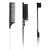 Set de Peluquería Listo para el Extranjero Set de Tres Piezas Peine de Cola con Punta de Aguja de Acero Partición Reflejos Cepillo para Cejas de Doble Cabeza Peine Cepillo para Bordes