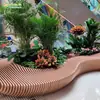 Centro Comercial al Aire Libre Rodaja de Madera Maciza Banco Creativo Curvo de Ocio Parque Jardín Paisaje Descanso Público Asientos de Forma Especial