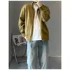 Chaqueta de cárdigan de punto con cuello alto para hombre, primavera, otoño, invierno 2026 nuevo estilo, prenda exterior casual de corte holgado, suéter moderno