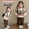 Conjunto de Sudadera para Niñas Primavera 2025 Ropa Nueva para Niños Moda Deportiva Dibujos Animados Casual Bebé Conjunto de Dos Piezas Primavera y Otoño