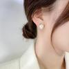 Aretes de ópalo con prisma geométrico para mujer, exquisita moda para combinar con todo, diseño de nicho, estilo de lujo ligero, aretes simples y personalizados
