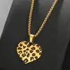 Collares Europeos y Americanos Transfronterizos Otoño Nuevo Acero Inoxidable Brillante Hoja de Arce Corazón Calabaza Collar Regalo de Moda de Acción de Gracias