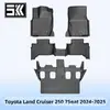 Adecuado para Toyota Land Cruiser 250 7 Plazas 2024-2025 Material para Todo Clima Alfombrillas de Piso TPE