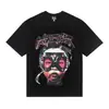 Atacado Transfronteiriço Marca Europeia e Americana Tendência Manga Curta Unissex Versátil Moda Design Retrô Estampada Solta Camisetas