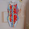 [Una Sola Capa Sin Copas] Traje de Baño de Una Pieza para Mujer, Competición Profesional, Adelgazante, Estilo Cartoon para Entrenamiento, Ropa de Baño para Competición en Piscina