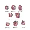 Decoraciones para Uñas con Zirconia Rosa Apilada de Diamante, Brillantes Sin Base, Forma de Huevo de Paloma, Cuadrado Grueso de Ángulo Recto, Accesorios para Uñas con Bola de Diamante