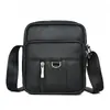Venta Caliente Transfronteriza Casual de Negocios para Hombre Bolso Cruzado Nuevo Color Sólido Cuero Genuino Mochila de Hombro Bolsa Pequeña Fabricante Mayorista