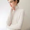Suéter Feminino de Cashmere 100% Puro, Peça Única Sem Costura, Gola Alta, Novo Chegando no Outono, Malha Solta Versátil, Camada Base