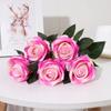 Rosa de franela flor artificial flor de seda flor artificial regalo comercio exterior flor decorativa sala de estar comedor hotel centro de mesa flor