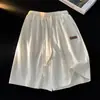 Shorts de Seda de Hielo para Hombre Verano Transpirables Pantalones Cinco Puntos Moda Juvenil Marca de Moda Microelásticos Sueltos Pantalones Casuales Deportivos para Hombre