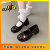 Zapatos Mary Jane Retro de Tacón Alto para Mujer 2025 Otoño Nuevo Estilo Preppy JK Aumentadores de Altura Zapatos Estilo Británico Negros