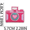 Linda Chica Ropa Rosa Pegatinas de Tela Bordadas Parches para Chaqueta Bolsa Fresa Estrella de Cinco Puntas Vestido Pegatinas de Parche Parche Bordado