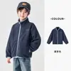 Chaqueta de Polar para Niños Duo Duo Home 2026 Nueva Primavera y Otoño Niños Medianos y Grandes Bordado Infantil Top Cálido Ropa de Otoño Moderna
