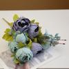 Flor Artificial de Peonía Hilada con Núcleo de 13 Cabezas Estilo Europeo Transfronterizo Flor Artificial de Boda Decoración de Mesa para Sala de Estar Hogar Ramo Artificial