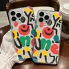 Aliexpress Carita Sonriente Graffiti Colorido Adecuado para iPhone 17 Funda de Teléfono Personalizada Apple 18Pro Cubierta Protectora Transparente