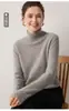 Suéter de Cachemir 100% Grueso de Cuello Alto para Otoño e Invierno, Suéter Cálido de Punto para Mujer, Top Base, Suéter Versátil, Ropa Interior para Mujer